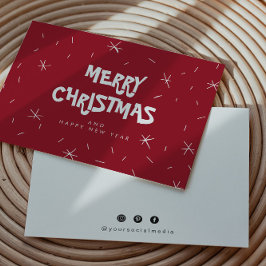 Logotipo de neve plano Cartões de Natal Meritíssim