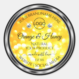 Logotipo de Ouros de etiquetas de produto amarelo