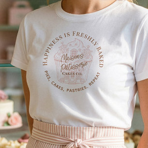 Logotipo de Padaria de Cupcake Divertido Feliz Rec