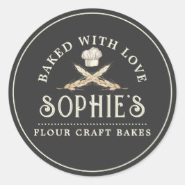 Logotipo de padeiro clássico Etiqueta de produto P