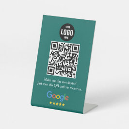 Logotipo de Pedestal do Código QR do Google Review