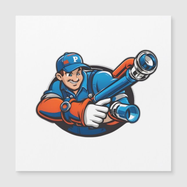logotipo de serviços de canalização (Frente)