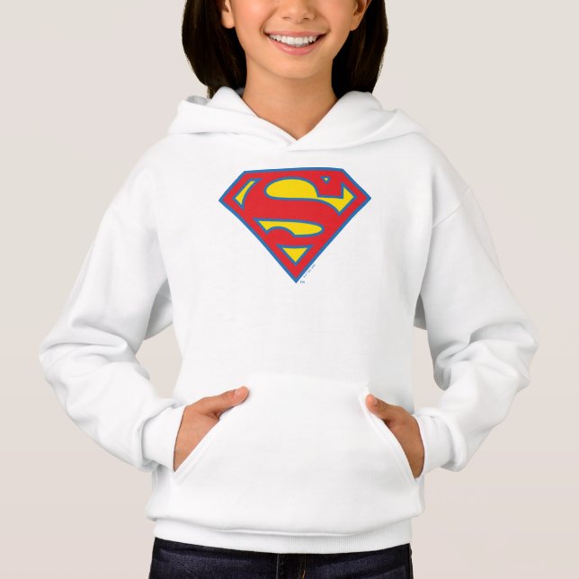 Logotipo de Supergirl Clássico com Contorno Azul (Frente)