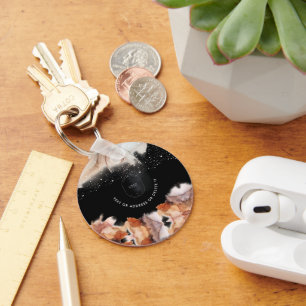 Logotipo de Tinta Laranja Preta e Chaveiro de Empr