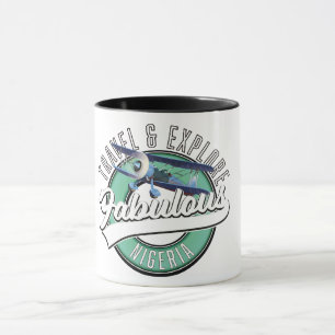 Logotipo de Viagem explore fabuloso Egito. Caneca
