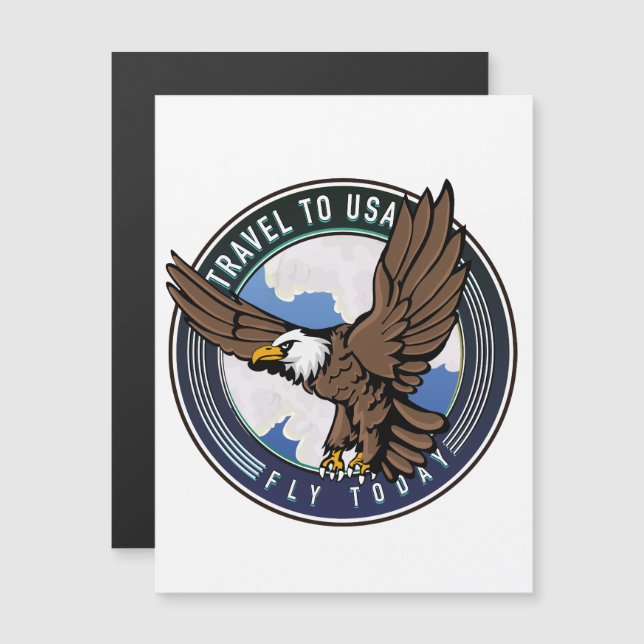 Logotipo de voar para os EUA hoje (Frente/Verso)