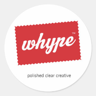 Logotipo de Whype polindo adesivos criativos claro