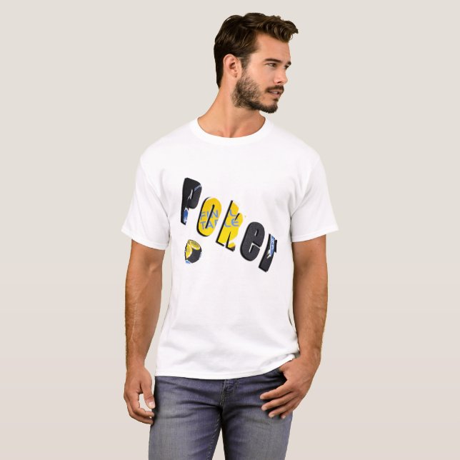Logotipo Dimensionável do Chips Poker, Camiseta Br (Frente Completa)