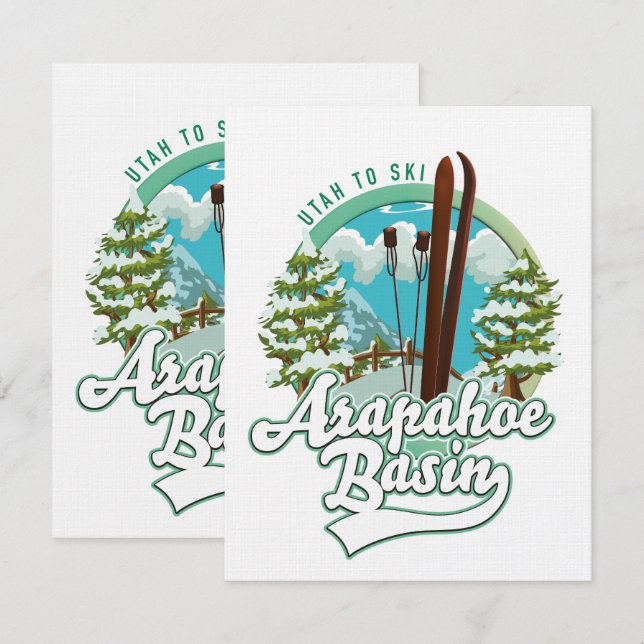 Logotipo do Arapahoe Basin Utah ski (Frente/Verso)
