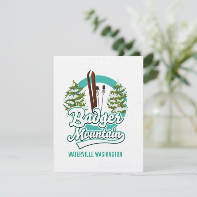 logotipo do Badger Mountain Waterville Washington  (Em pé/Frente)