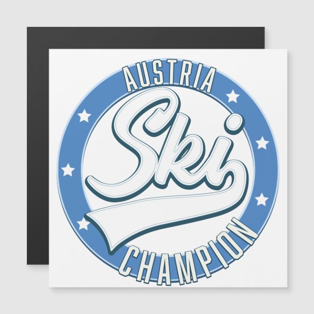 logotipo do Campeão de Esqui da Áustria (Frente/Verso)