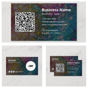 Logotipo do Cartão de Visita Código QR Escaneável
