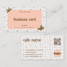 Logotipo do Código QR do Cartão de Visita do Café 