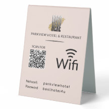 Logotipo do Código QR Wifi para Empresas Blush Mod