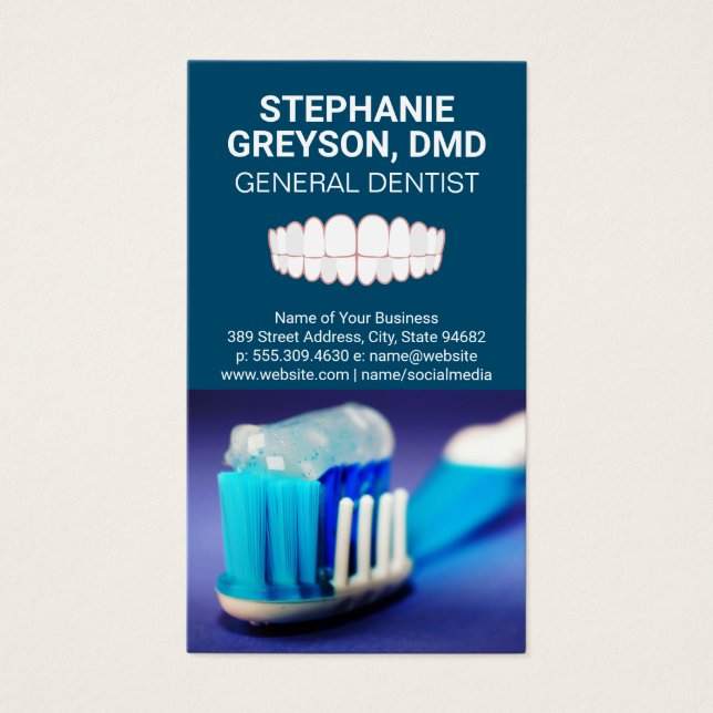 Logotipo do dente e do pincel | Ícone Dente (Frente)