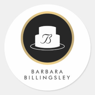 Logotipo do emblema do bolo do vintage e etiqueta