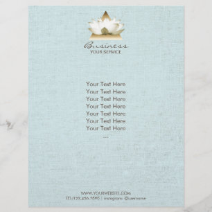 Logotipo do Estúdio de Yoga Gold Lotus em Brochura