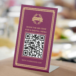Logotipo do menu QR Plum Clássico sem Contato Dour