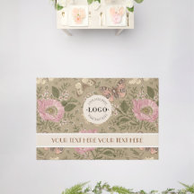 Logótipo do Monograma Floral Botânico de Flores Mo