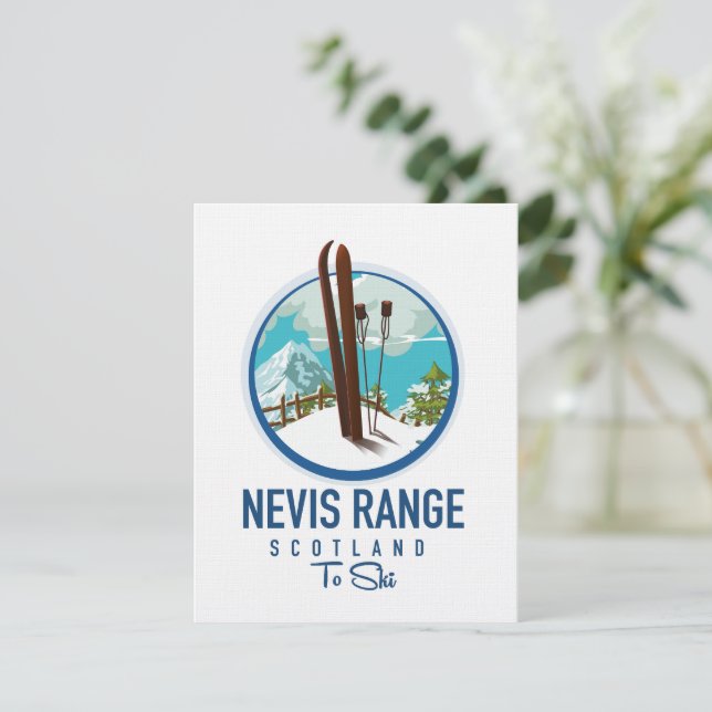 logotipo do Nevis Range escócia Esqui (Em pé/Frente)