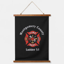 Logotipo do Red & Black Fire Department Personaliz