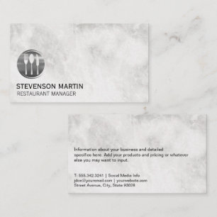Logotipo do Silver Utensls Cartão de visita de