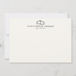 Logotipo doméstico moderno Cartão de Nota Plana Ma