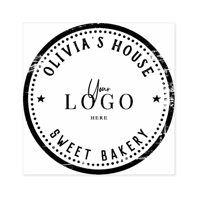 Logotipo doméstico personalizado Carimbo de borrac (Impressão)