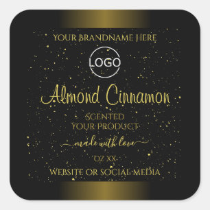 Logotipo Dourado de etiquetas de produto com brilh