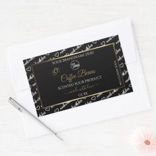 Logotipo Dourado de etiquetas de produto de arte e
