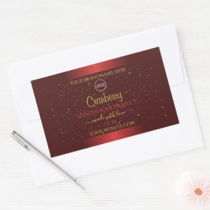 Logotipo Dourado Glitter das etiquetas de produto 
