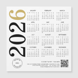 Logotipo Dourado no calendário branco 2024 Código