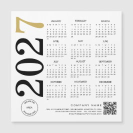 Logotipo Dourado no calendário branco 2024 Código