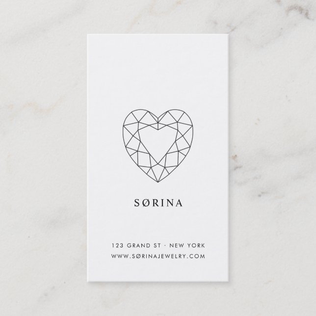 Logotipo Dourado Sørina Jewelry Cartão de visita (Frente)