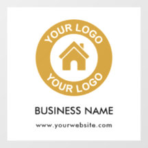 Logotipo e Texto de Negócios Personalizados