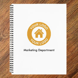 Logotipo e texto personalizado simples branco para