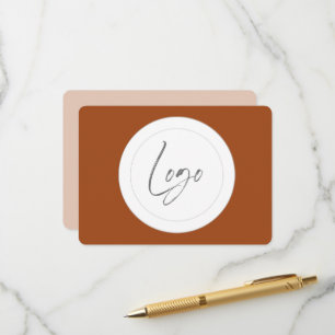 Logotipo Editável Cartões de Sugestão Terracota