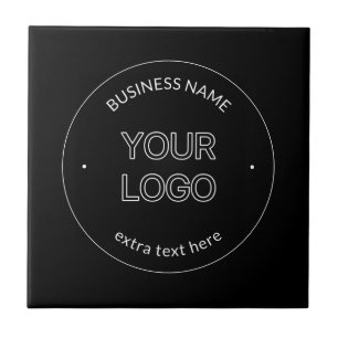 Logotipo Editável e Nome da Empresa Preto