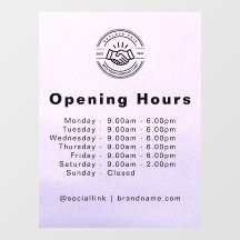 Logotipo Elegante para Negócios & Horário de Funci