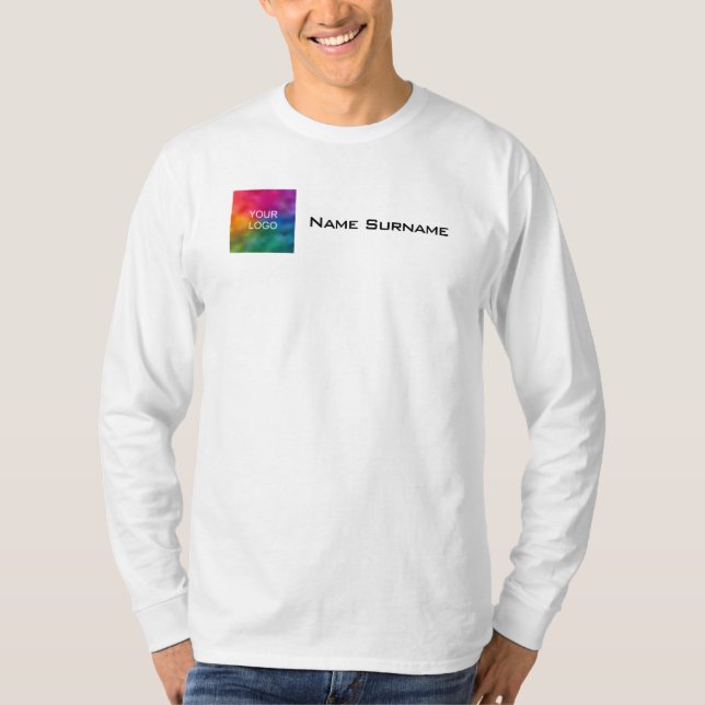 Logotipo Empresarial Funcionário Equipe Camisa Man (Frente)