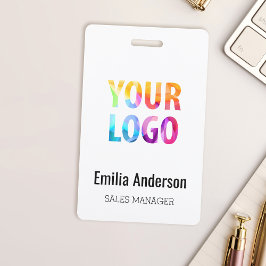 Logotipo Empresarial Personalizado Crachá Básico d
