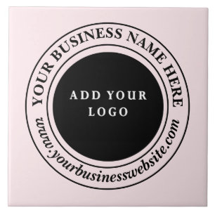 Logotipo Empresarial Personalizado Rosa Moderno