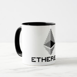 Logotipo Ethereum ETH 8-Bit   Caneca