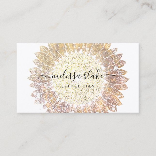 logotipo girassol cartão de visita (Frente)