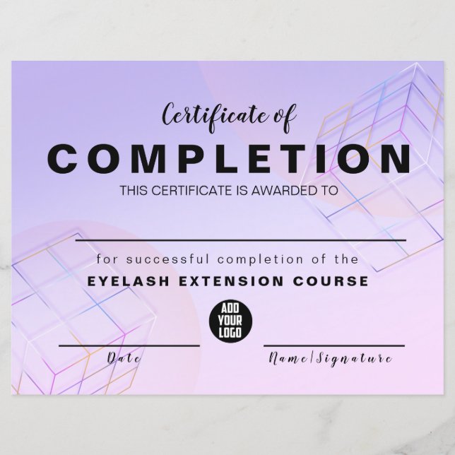 Logotipo Holográfico Mdern Elegante Roxo (Frente)