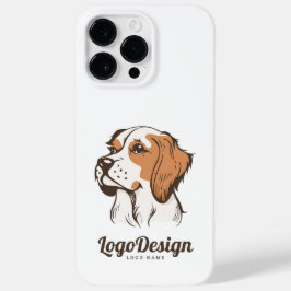 Logotipo ilustrado da cabeça de um cão de perfil