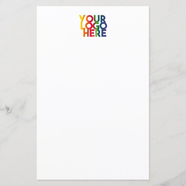 Logotipo Letterhead de Empresas Simples Branco (Frente)