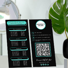 Logotipo & Menu de Serviços de Salão de Beleza Cód