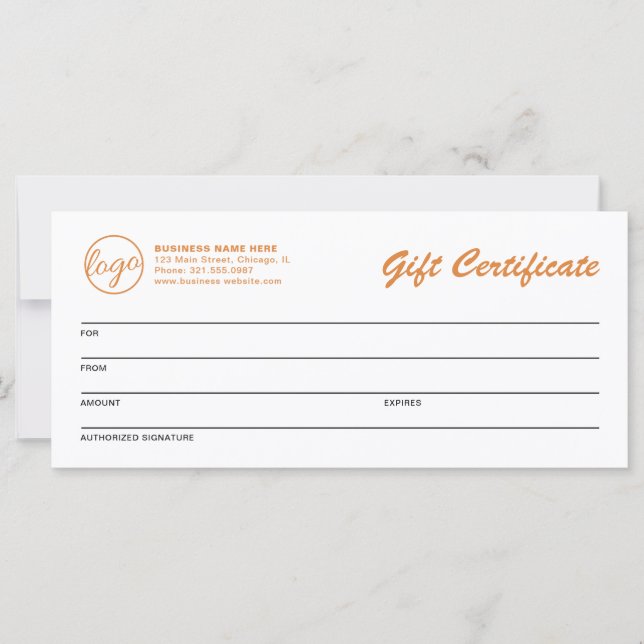 Logotipo Moderno Certificado de Oferta Comercial L (Frente)