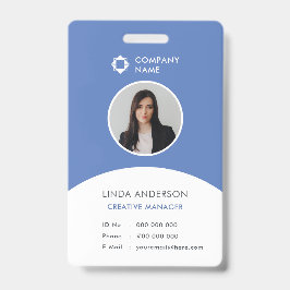 Logotipo Moderno da Empresa de Crachá de Funcionár